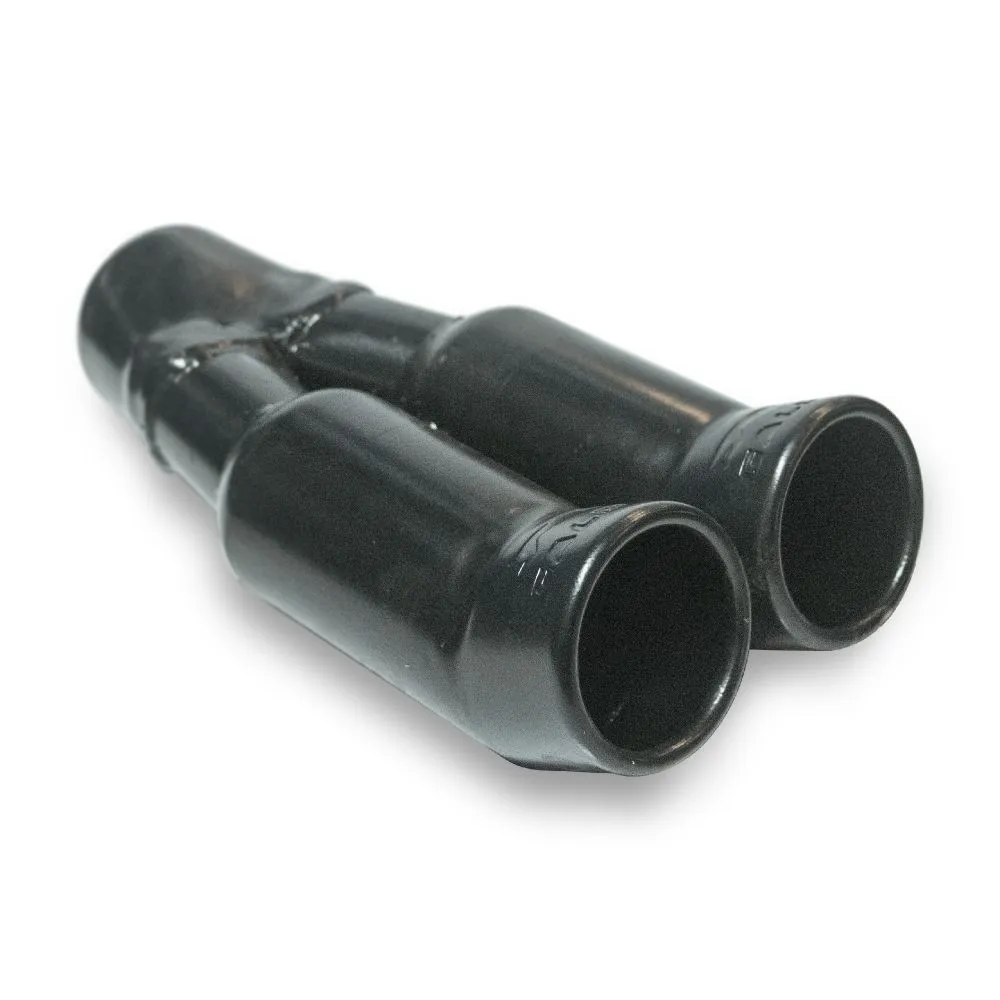 Terminal Dual Sesgada Engargolada de 2 1/2″ y 3″ Color Negro