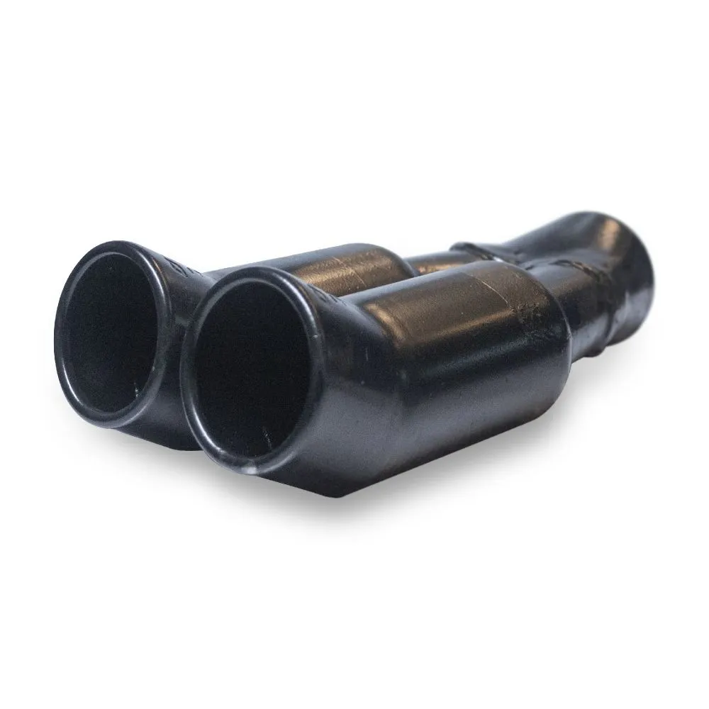 Terminal Dual Sesgada Engargolada de 2 1/2″ y 3″ Color Negro - miniatura 4