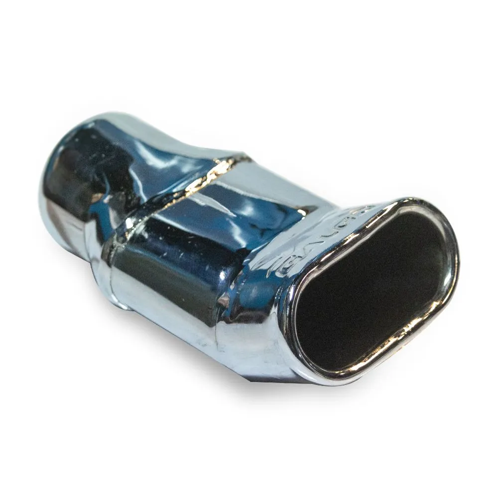 Terminal Ovalada Sesgada de 3 1/2″ Sin Silenciador